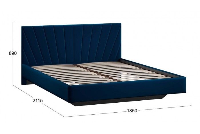 Кровать без ПМ «Эвори» 1800 Тип 1 (без подъемного механизма) Велюр Confetti Blue