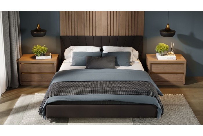 Кровать без ПМ «Эвори» 1800 Тип 1 (без подъемного механизма) Велюр Confetti Stone