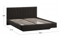 Кровать без ПМ «Эвори» 1800 Тип 1 (без подъемного механизма) Велюр Confetti Stone