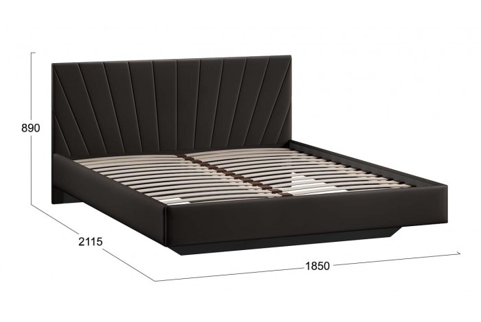 Кровать без ПМ «Эвори» 1800 Тип 1 (без подъемного механизма) Велюр Confetti Stone