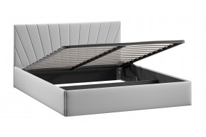 Кровать с ПМ Эвори 1800 Тип 1 (с подъемным механизмом и заглушиной) Велюр Confetti Silver