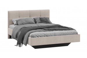 Кровать без ПМ Элис 1400 Тип 1 (без подъемного механизма) Исп.2 Велюр Бежевый