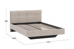 Кровать без ПМ Элис 1400 Тип 1 (без подъемного механизма) Исп.2 Велюр Бежевый