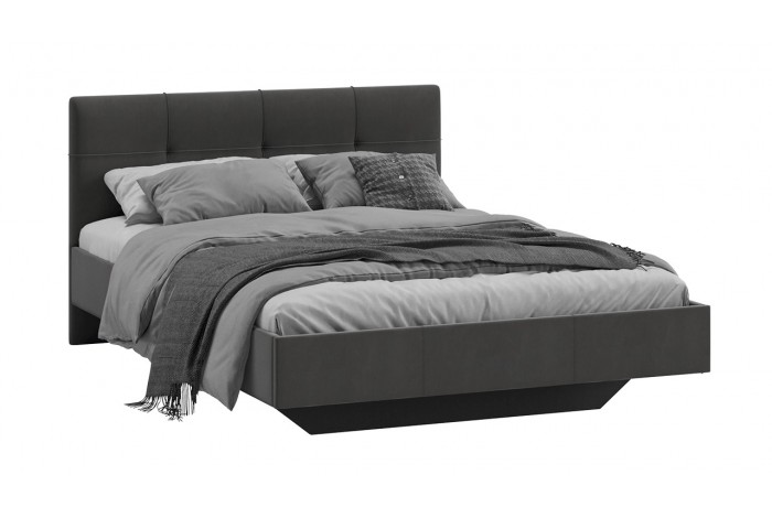 Кровать без ПМ «Элис» 1400 Тип 1 (без подъемного механизма) Исп.2 Велюр Графит