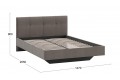 Кровать без ПМ «Элис» 1400 Тип 1 (без подъемного механизма) Исп.2 Велюр Мокко