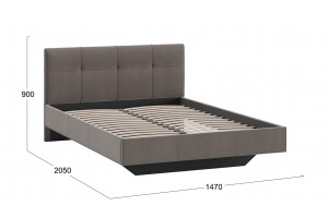 Кровать без ПМ Элис 1400 Тип 1 (без подъемного механизма) Исп.2 Велюр Мокко