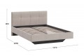 Кровать без ПМ «Элис» 1400 Тип 1 (без подъемного механизма) Велюр ultra cashmere