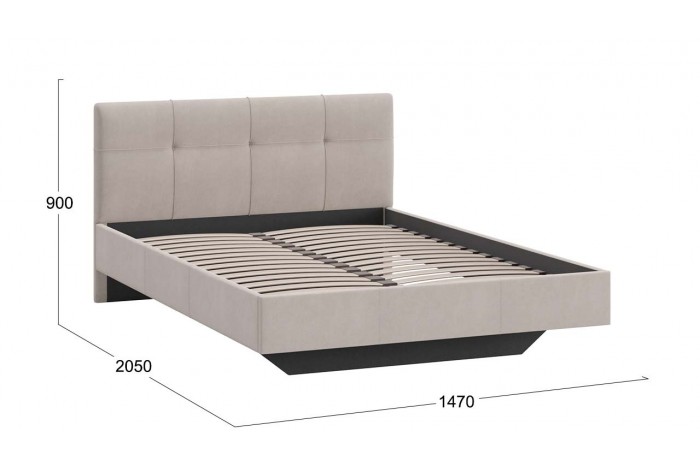 Кровать без ПМ «Элис» 1400 Тип 1 (без подъемного механизма) Велюр ultra cashmere