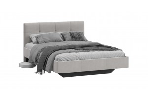Кровать без ПМ Элис 1400 Тип 1 (без подъемного механизма) Велюр ultra smoke