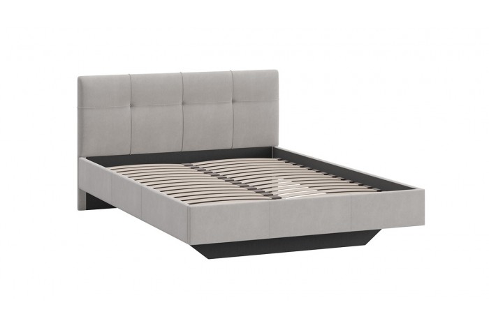 Кровать без ПМ «Элис» 1400 Тип 1 (без подъемного механизма) Велюр ultra smoke