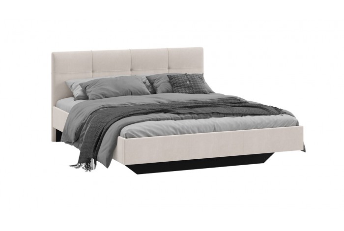 Кровать без ПМ «Элис» 1600 Тип 1 (без подъемного механизма) Исп.2 Велюр Бежевый