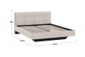 Кровать без ПМ «Элис» 1600 Тип 1 (без подъемного механизма) Исп.2 Велюр Бежевый