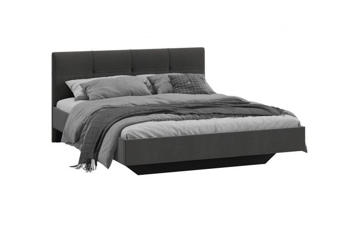 Кровать без ПМ «Элис» 1600 Тип 1 (без подъемного механизма) Исп.2 Велюр Графит