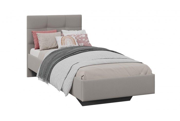 Кровать без ПМ «Элис» 800 Тип 1 (без подъемного механизма) Велюр Ultra Smoke