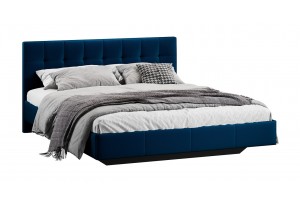 Кровать без ПМ Эмма 1400 Тип 1 (без подъемного механизма) Велюр Confetti Blue