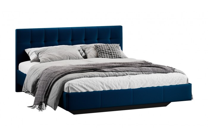 Кровать без ПМ «Эмма» 1400 Тип 1 (без подъемного механизма) Велюр Confetti Blue