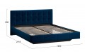Кровать без ПМ «Эмма» 1400 Тип 1 (без подъемного механизма) Велюр Confetti Blue
