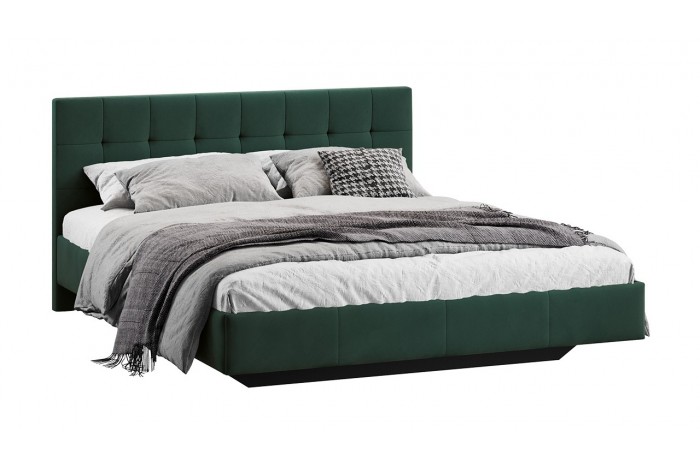 Кровать без ПМ «Эмма» 1400 Тип 1 (без подъемного механизма) Велюр Confetti Deep forest