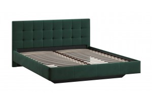 Кровать без ПМ Эмма 1400 Тип 1 (без подъемного механизма) Велюр Confetti Deep forest