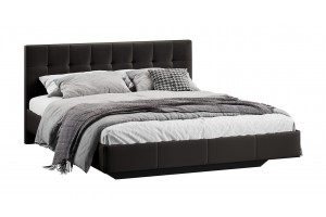 Кровать без ПМ Эмма 1400 Тип 1 (без подъемного механизма) Велюр Confetti Stone