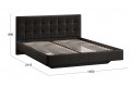 Кровать без ПМ «Эмма» 1400 Тип 1 (без подъемного механизма) Велюр Confetti Stone