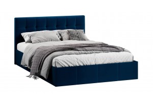 Кровать с ПМ Эмма 1400 (с подъемным механизмом) Велюр Confetti Blue
