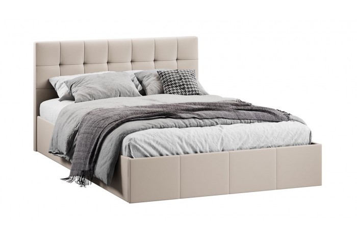 Кровать с ПМ «Эмма» 1400 (с подъемным механизмом) Велюр Confetti Cream