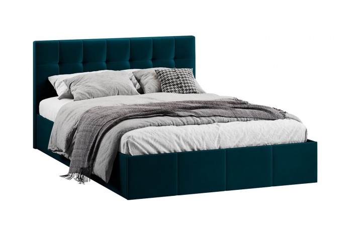 Кровать с ПМ «Эмма» 1400 (с подъемным механизмом) Велюр Confetti Izumrud