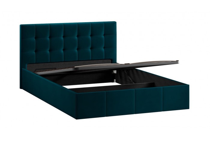 Кровать с ПМ «Эмма» 1400 (с подъемным механизмом) Велюр Confetti Izumrud