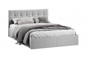 Кровать с ПМ Эмма 1400 (с подъемным механизмом) Велюр Confetti Silver
