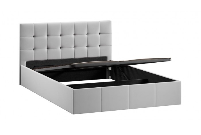 Кровать с ПМ «Эмма» 1400 (с подъемным механизмом) Велюр Confetti Silver