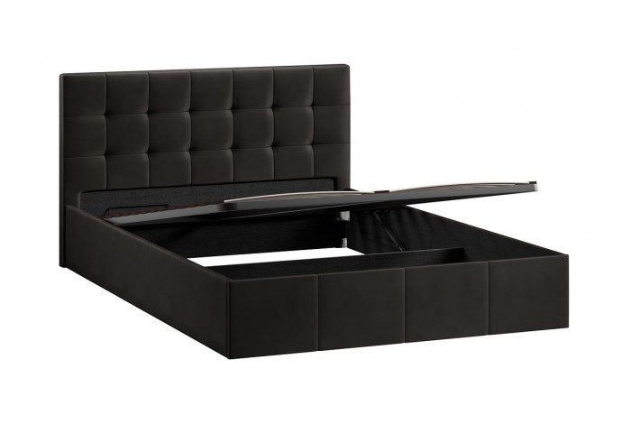 Кровать с ПМ «Эмма» 1400 (с подъемным механизмом) Велюр Confetti Stone