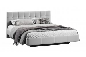 Кровать без ПМ Эмма 1600 Тип 1 (без подъемного механизма) Велюр Confetti Silver