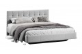 Кровать без ПМ «Эмма» 1600 Тип 1 (без подъемного механизма) Велюр Confetti Silver