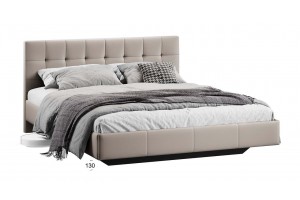 Кровать без ПМ Эмма 1600 Тип 1 (без подъемного механизма) Велюр Confetti Smoke