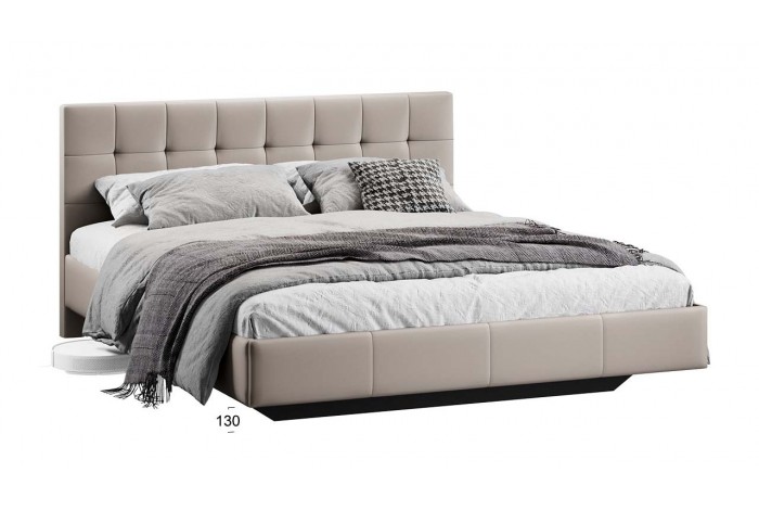 Кровать без ПМ «Эмма» 1600 Тип 1 (без подъемного механизма) Велюр Confetti Smoke