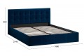 Кровать с ПМ «Эмма» 1600 (с подъемным механизмом) Велюр Confetti Blue