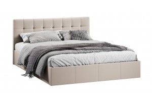 Кровать с ПМ Эмма 1600 (с подъемным механизмом) Велюр Confetti Cream