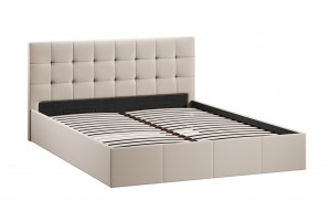 Кровать с ПМ Эмма 1600 (с подъемным механизмом) Велюр Confetti Cream