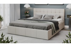 Кровать с ПМ Эмма 1600 (с подъемным механизмом) Велюр Confetti Cream