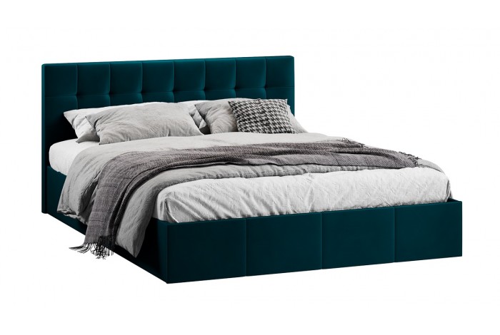 Кровать с ПМ «Эмма» 1600 (с подъемным механизмом) Велюр Confetti Izumrud