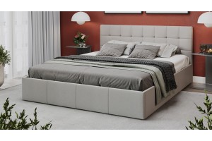 Кровать с ПМ Эмма 1600 (с подъемным механизмом) Велюр Confetti Silver