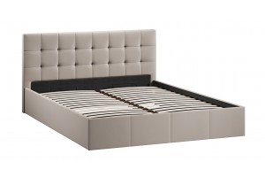 Кровать с ПМ Эмма 1600 (с подъемным механизмом) Велюр Confetti Smoke