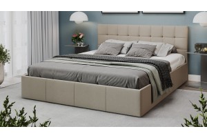 Кровать с ПМ Эмма 1600 (с подъемным механизмом) Велюр Confetti Smoke