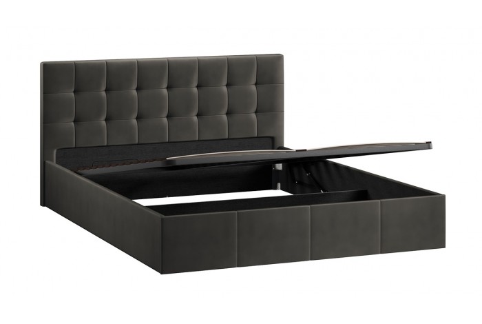 Кровать с ПМ «Эмма» 1600 (с подъемным механизмом) Велюр Confetti Stone