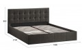 Кровать с ПМ «Эмма» 1600 (с подъемным механизмом) Велюр Confetti Stone