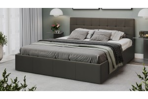 Кровать с ПМ Эмма 1600 (с подъемным механизмом) Велюр Confetti Stone