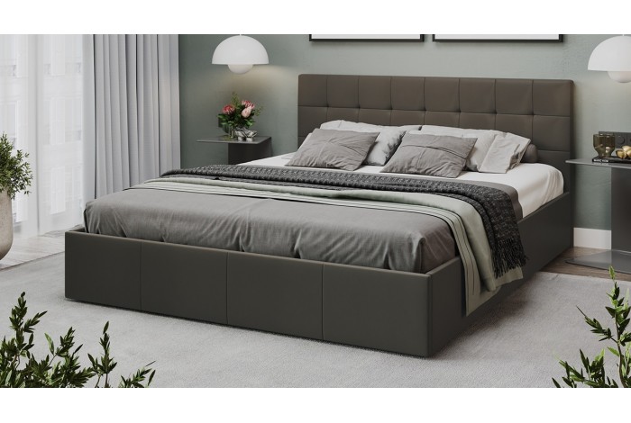 Кровать с ПМ «Эмма» 1600 (с подъемным механизмом) Велюр Confetti Stone