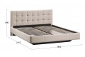 Кровать без ПМ «Эмма» 1800 Тип 1 (без подъемного механизма) Велюр Confetti Cream
