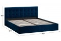 Кровать с ПМ «Эмма» 1800 (с подъемным механизмом) Велюр Confetti Blue